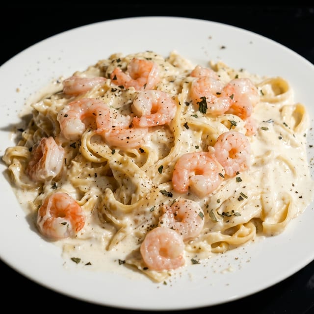 Fettuccine Alfredo Pasta.