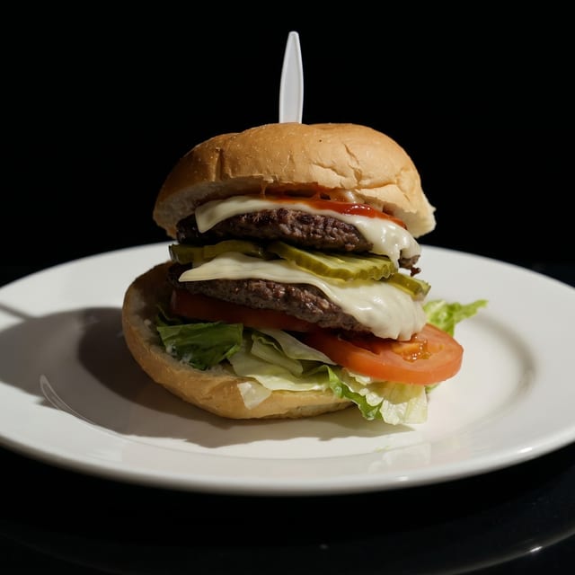 Deluxe Double Burger.